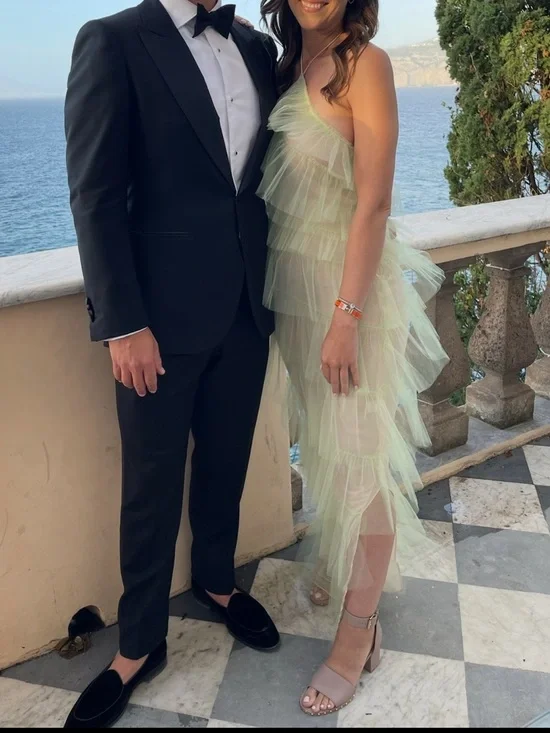 The Bar Henri Ruffled Tulle Gown in Limoncello - Picture 2 of 6